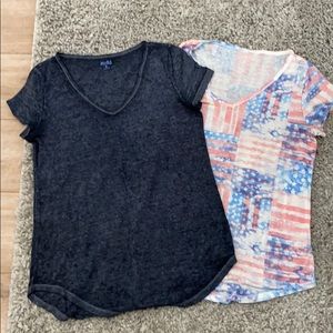 Lot of 2 Mudd burnout tees, size medium